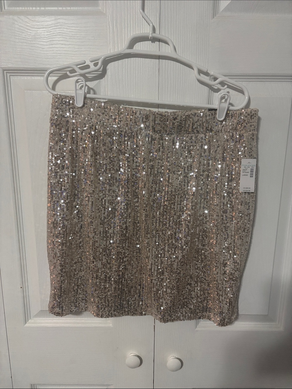 Maurices Gold Sequin Mini Skirt